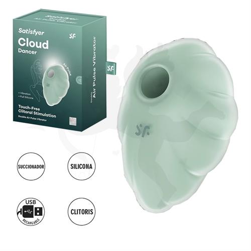 Cloud Dancer Vibrador y succionador con carga USB